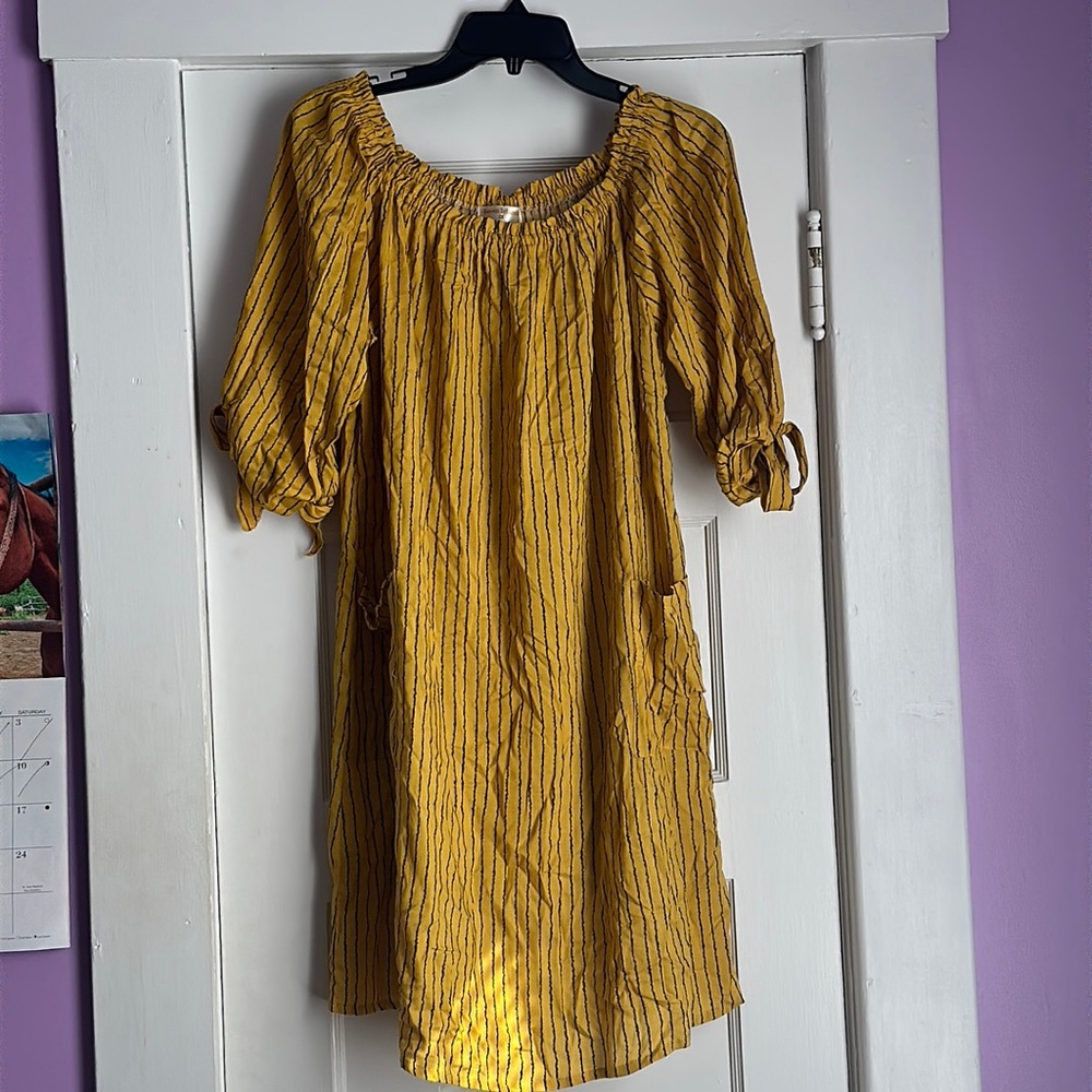 Black and yellow dress